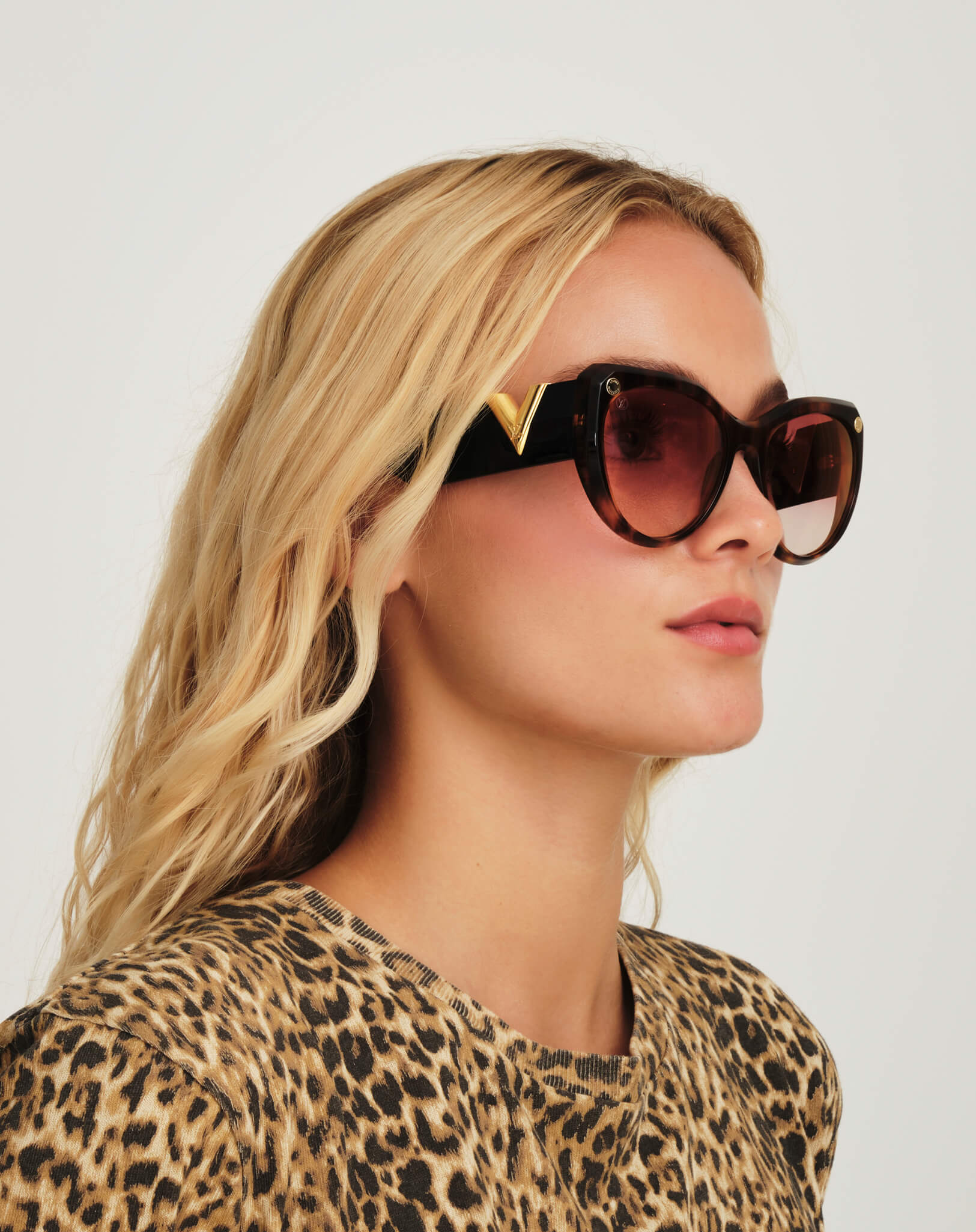 Louis Vuitton -  Brown Bone Sunglasses